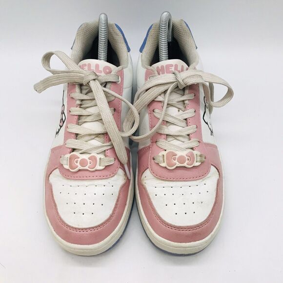 Hello Kitty Casual Court Sneakers by Sanrio Women's 8 White Pink Blue Limited - Picture 5 of 11